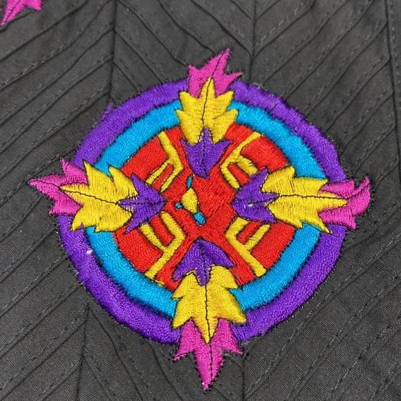 NWT Vintage KZK western vibe black shirt with embroidery long sleeve SZ L - Picture 3 of 9